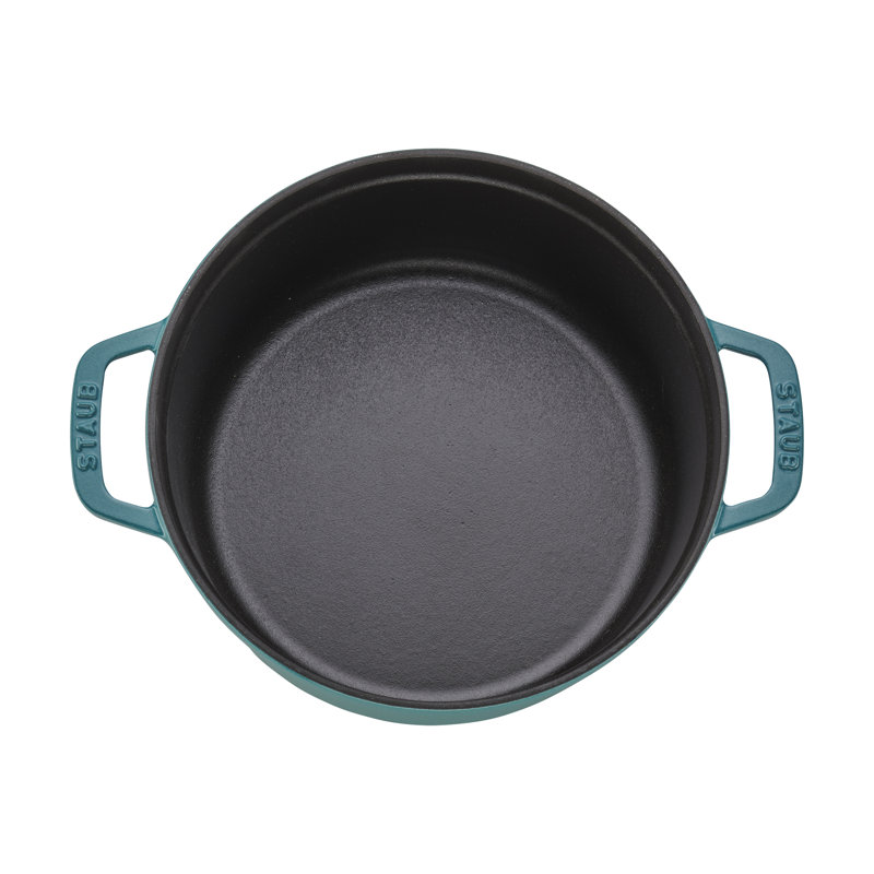 La Cocotte Cast Iron Round Cocotte, Turquoise, 5.5 quarts