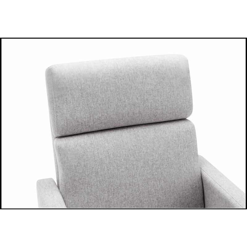 Chaise berçante moderne rembourrée avec siège moelleux, fonction pivotante et inclinable pour un confort et une détente ultimes