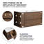 Meuble-lavabo de 36 po avec lavabo en céramique et tiroirs à fermeture en douceur - Flair contemporain Chêne brun de qualité Contreplaqué de qualité Options de rangement abondantes-457576947-457576949