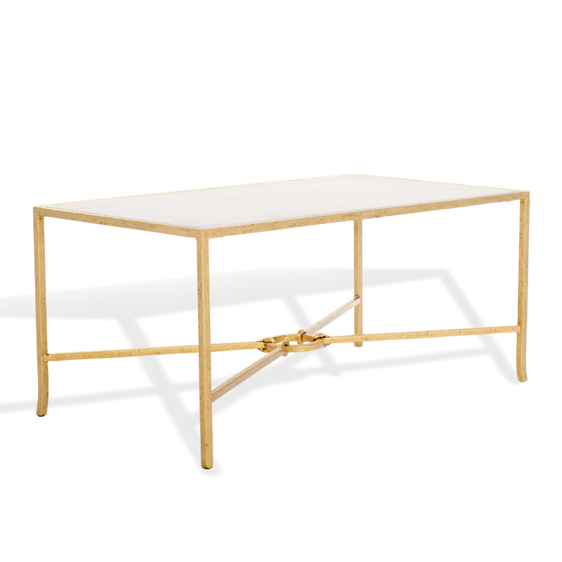 Table basse Markley, Laiton, Marbre noir