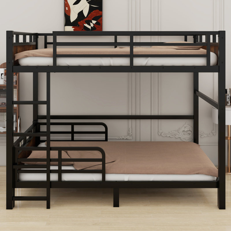 Separable Bunk Beds,With Raised Security Fence, Vintage Wood