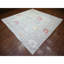 Tapis angus en laine noué à la main bleu acier 9 pi 10 po x 9 pi 10 po Angora Oushak 0134460D5A364F84887EC769A0FA35A8