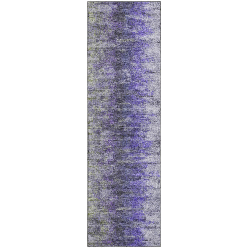 Tapis décontracté de qualité supérieure Mayfield AMF2319, Tapis de couloir 2 pi 3 po x 7 pi 6 po, Mauve