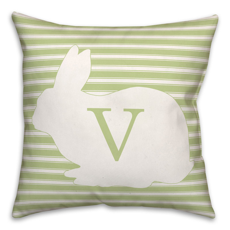 Striped Reversible Throw Pillow, V