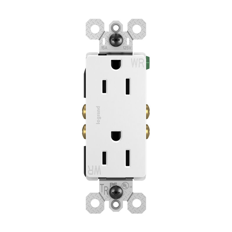 Sortie de decorator à résistance inviolable 15-amp standard Radiant, Blanc