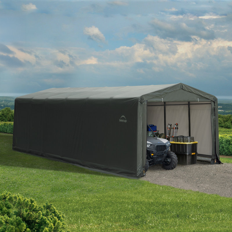 ShelterTube Wind and Snow-Load Rated Garage, 10x27x8 Green