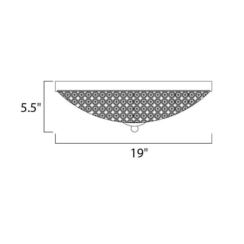Fonzie Glass Flush Mount, Bronze