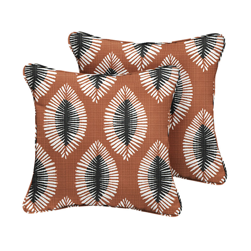 Housse de coussin carré / brun Hayden, 20 po x 20 po