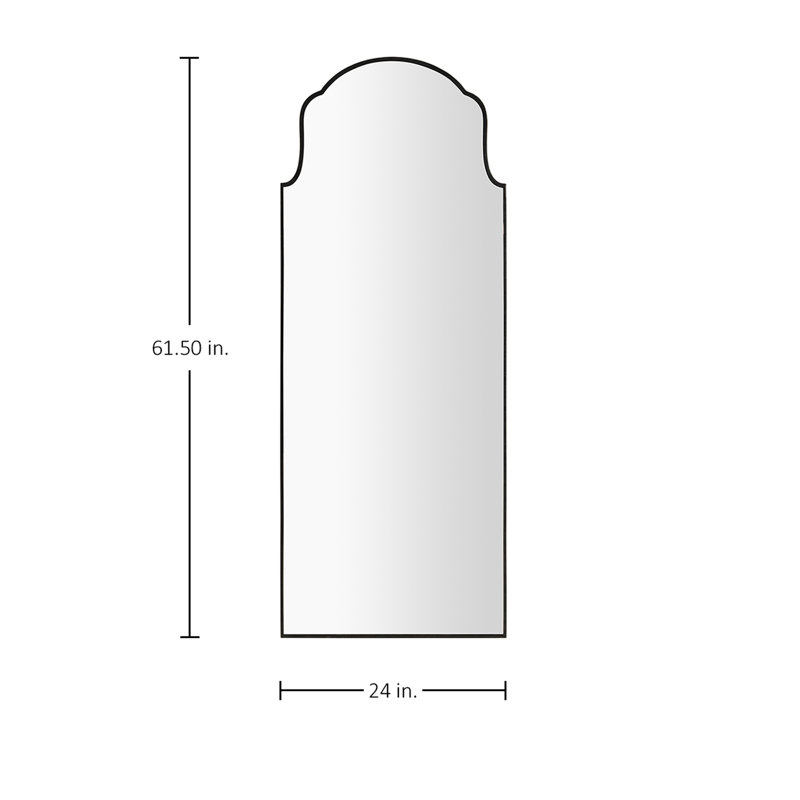 Pauline Mirror Small - Black, 61.5" x 24"