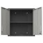 Metal Wall-Mounted Tool Storage Cabinet with Locking Door and 1 Shelf  for Garage Warehouse,Office,Assembly Required