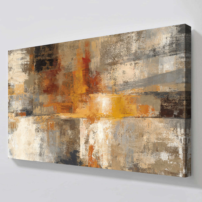 "Silver and Amber" par Silvia Vassileva, reproduction sur toile, H 18 po x l 30 po