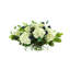 Hydrangea and Thistle Floral Arrangement in a Rectangular Glass Vase