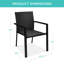 Ebern Designs Wicker Chairs, Stackable Outdoor Dining Furniture W/ Armrests-1388359206