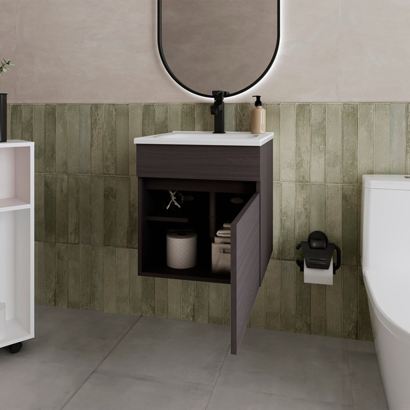 Lavabo de meuble-lavabo, salle de bain, Noir