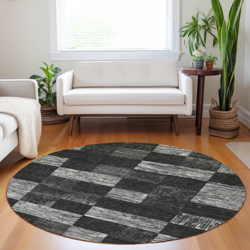 Tapis intérieur / extérieur noir Elise , 2 pi 6 po x 3 pi 10 po