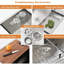 Évier de cuisine en acier inoxydable peu encombrant, finition nickel brossé moderne
