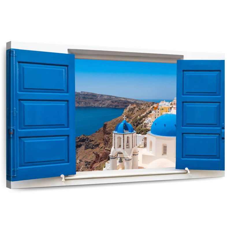 Gillard Oia Window View, 8" H x 12" W