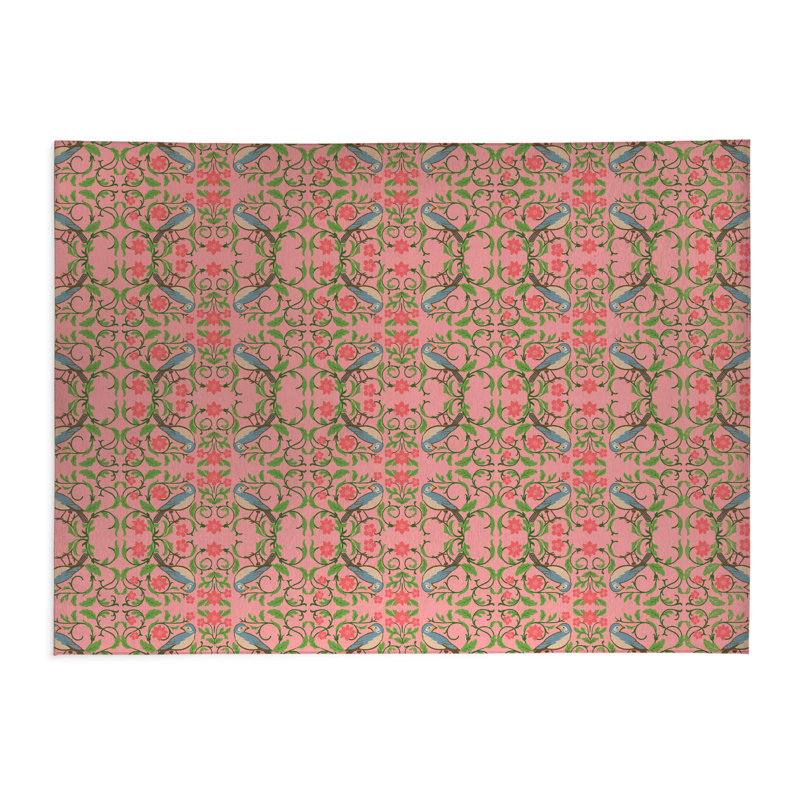 Tapis de cuisine fin et léger Tweetie, Rectangulaire 3 pi x 5 pi, Rose