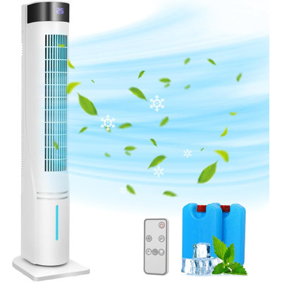  Tower Fan, 60° Oscillating Quiet Cooling Fans, 3-speeds 12-hour Timer, Large Led Display Standing Fans For Bedroom, Portable Floor Fan
