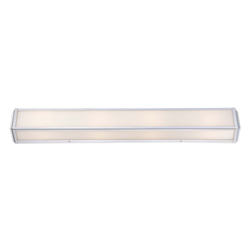 Plafonnier encastré 1 lumière Lézard, Nickel poli, H 37 po x l 4,5 po x P 3,75 po