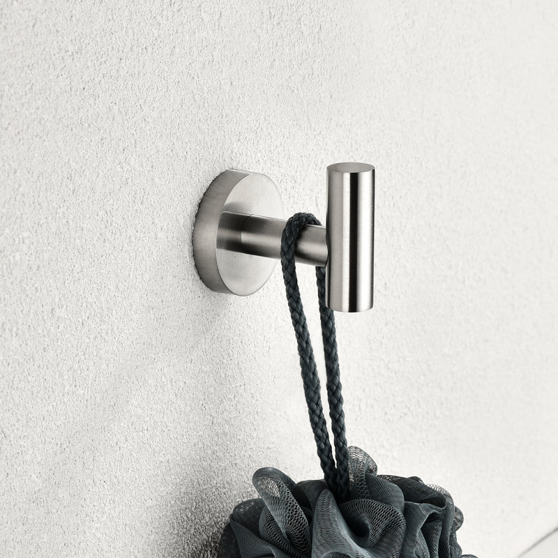 5 Piece Bathroom Towel Rack - Wall Mount, Brushed Nickel Design, Aluminium, Modern Look, Rust, Multifunctional, Easy Installation Guide Mount Style, , Multifunctional For Different Rooms, To Install