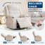 Fauteuil inclinable pivotant surdimensionné avec rotation à 360 °, inclinaison manuelle, porte-gobelets et rangement latéral, revêtement en velours côtelé-1660921585-1660921586