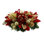 Holiday Candleholder Centerpiece with Hydrangeas, Ornaments and Decorative Leaves