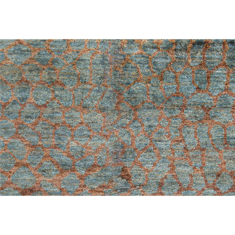 Hand-Knotted High-Quality Blue Area Rug