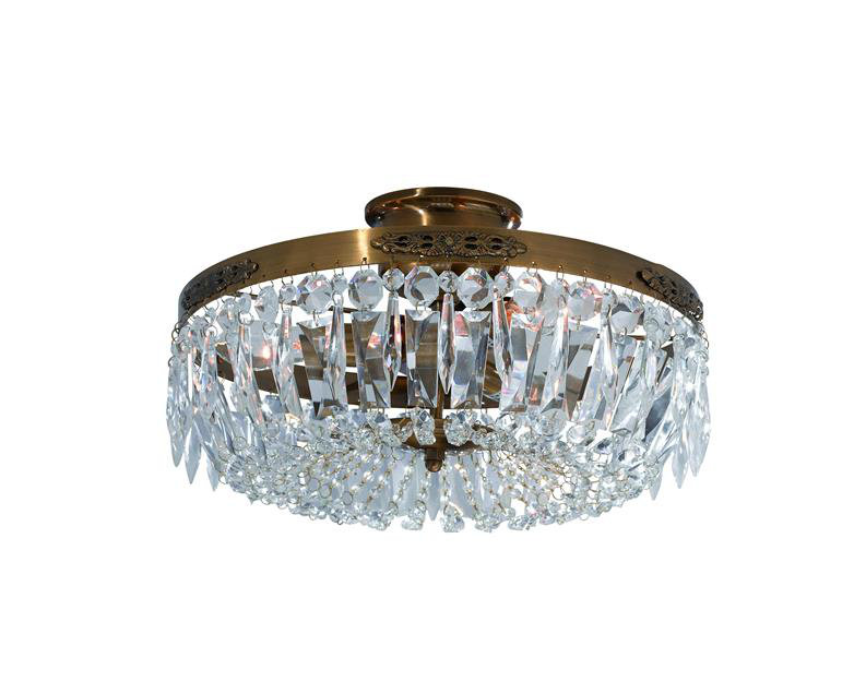 Rosado Semi Flush Mount, Antique