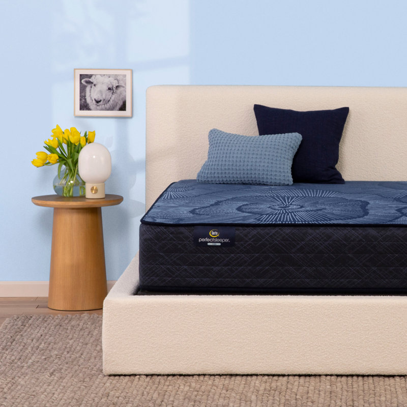 Full Size Blue Hybrid Mattress with Gel Memory Foam and Pocketed Coils