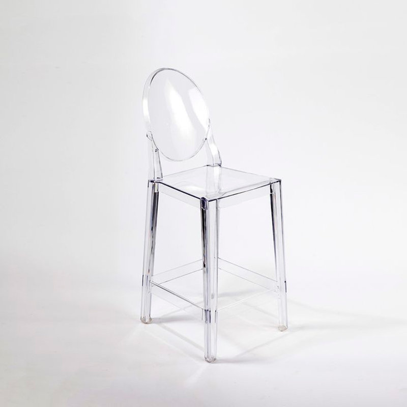 Theodore Clear Stool With Back