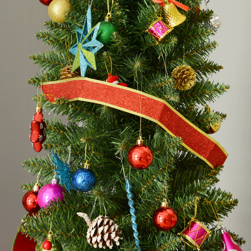 Green Spruce Artificial Christmas Tree, 6.9' H