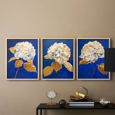 Étude florale, série XXV III, ensemble de 3 estampes numériques, prêt à accrocher