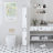 67.51" Tall Bathroom Storage Cabinet with Adjustable Shelves,Slim 2 Doors Freestanding Cabinet with Anti-Tip, Open compartments, for Home, Small Spaces, Bathroom,Kitchen, Living Room, White