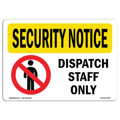 Bâton de sécurité SECURITY avec symbole en aluminium 12 x 18