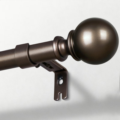 Curtain Rods For Windows 48 To 84, 1 Inch Adjustable Heavy Duty Curtain Rod, Outdoor Indoor Room Divider Modern Drapery Pole, Antique Bronze