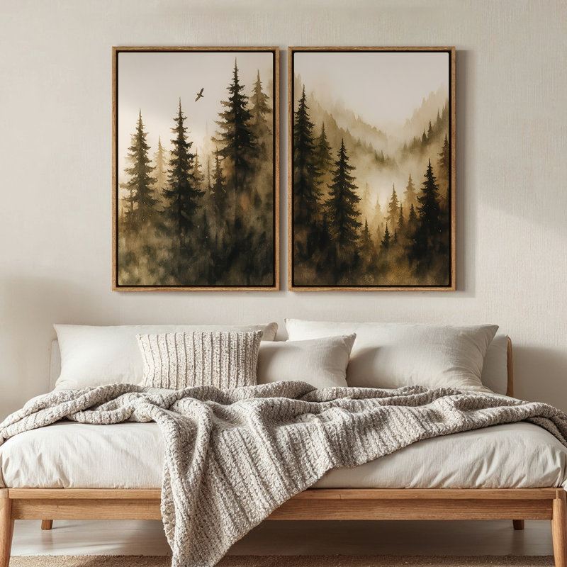 Art mural encadré sur toile, rétro muraux abstraits pour chambre à coucher, H 36 po x l 24 po, Naturel