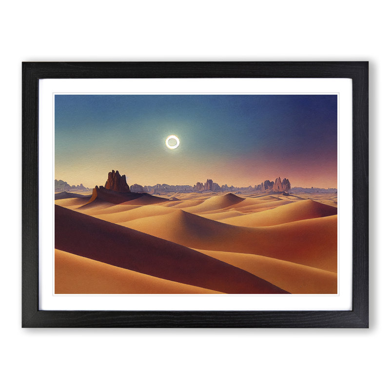 Desert View Vol.4 - Framed Print, 46cm H x 64cm W, Black