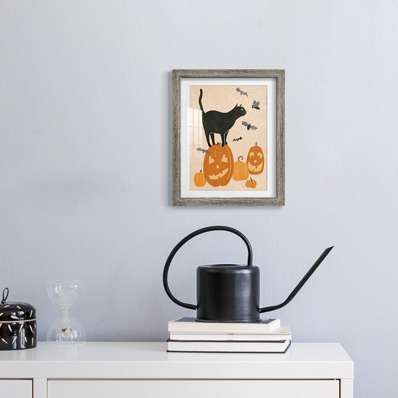 «Pumpkin Patch Cats I», impression encadrée, Vieilli, H 25,5 po x l 17,5 po