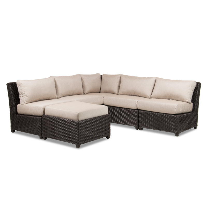 Siesta Key 93'' Wide Aluminum Patio Sectional with Sunbrella® Cushions