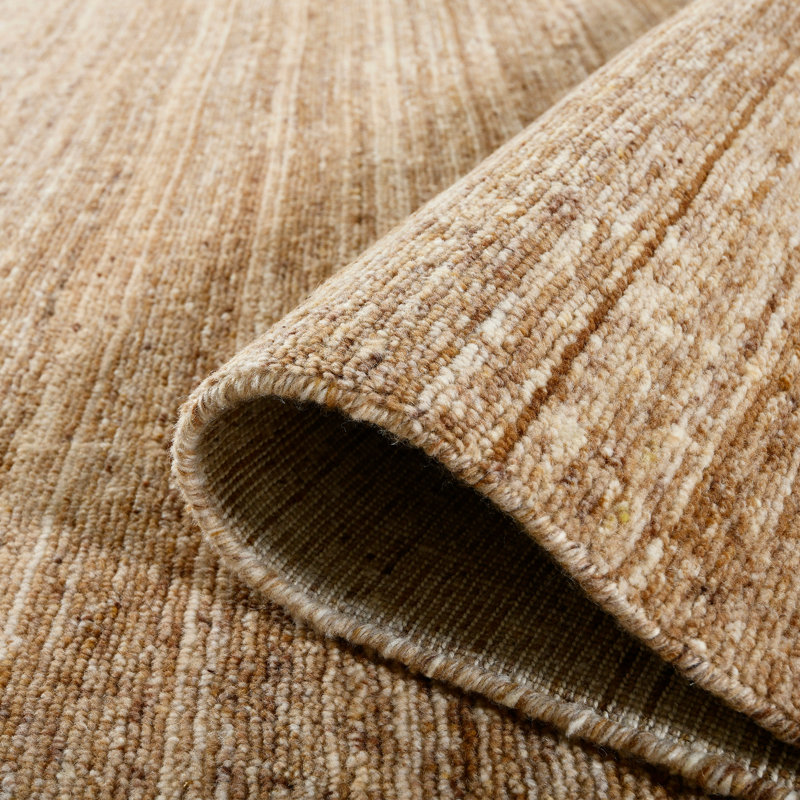Heaven Transitional Striped Hand-Woven Beige Area Rug, 2' X 3', Camel, Rectangle 4' x 6'