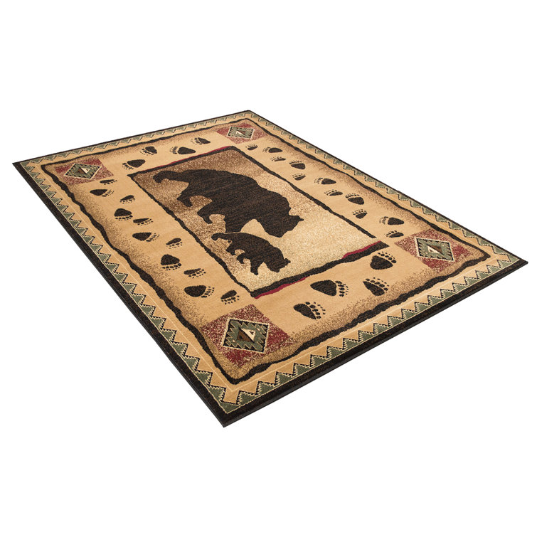 Millwood Pines Polypropylene Brown Cream Rug - Wayfair Canada