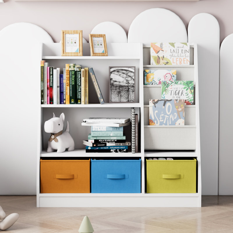 92cm H X 91.49cm W Kids Book Display, White