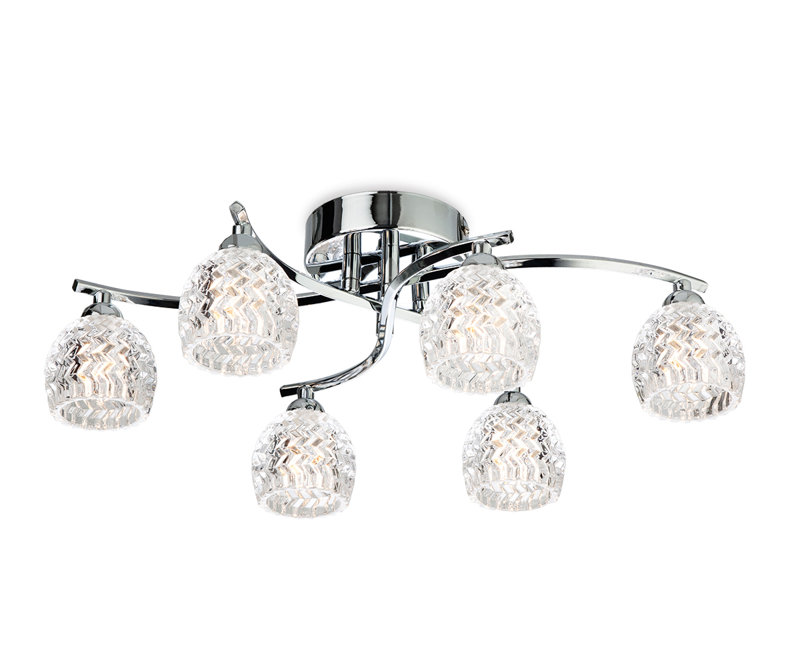 Maple Glass Semi Flush Mount