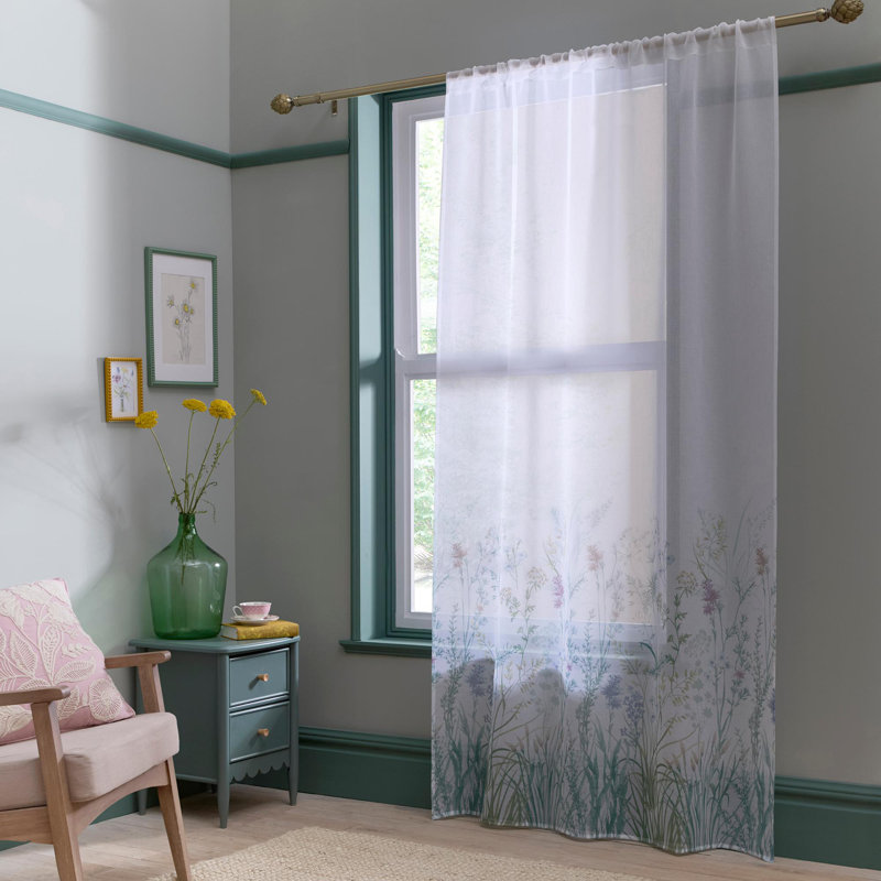 Arianna 100% Recycled Polyester Sheer Sliding Panel Single Panel, 140cm Width x 122cm Drop