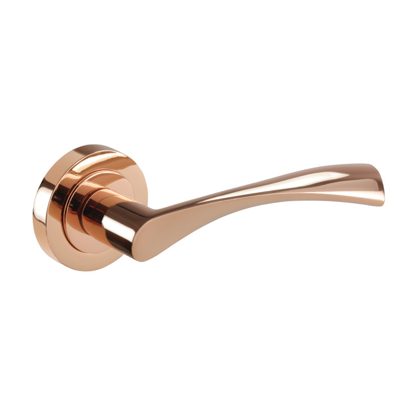 Lupus Matt Black Internal Door Handle Pack, Rose Gold
