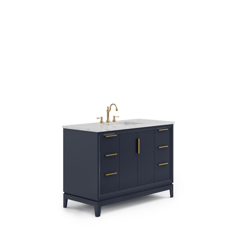 Elizabeth 48" Single Bathroom Vanity Set with Faucet, Monarch Blue, Hook