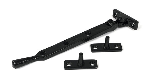 Hammered Newbury Stay, Matt Black, 24.9cm H x 1.6cm W x 0.6cm D