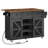 55" Kitchen Island with Storage, Barn Doors and Drop-Leaf, Rolling Cart with Charging Station-701754087