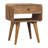 Solid Wood Avora Nightstand, 1 Drawer And 1 Open Slot, Oak-Ish, Light Brown